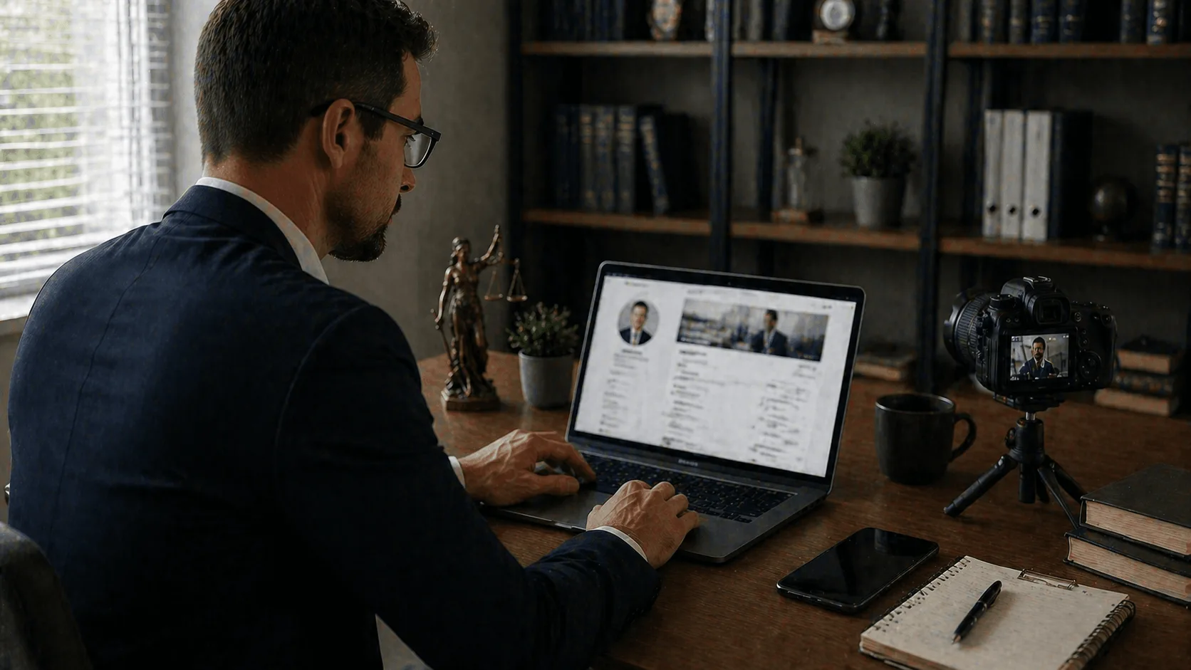Attorney creating or updating personal professional profile