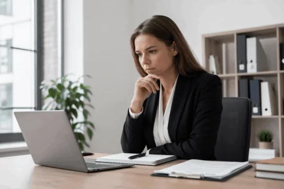 lawyer creating SEO content strategy for law firm website