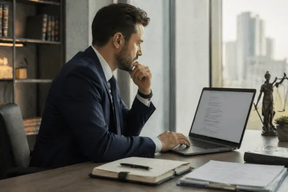 lawyer optimizing website for search rankings and client acquisition