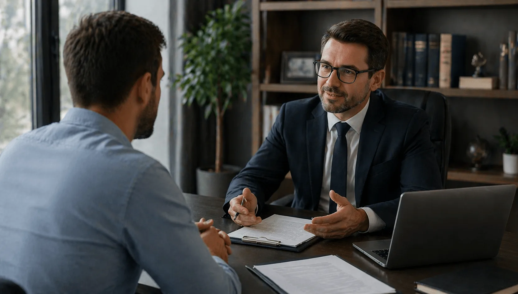 client meeting with lawyer and building trust during consultation